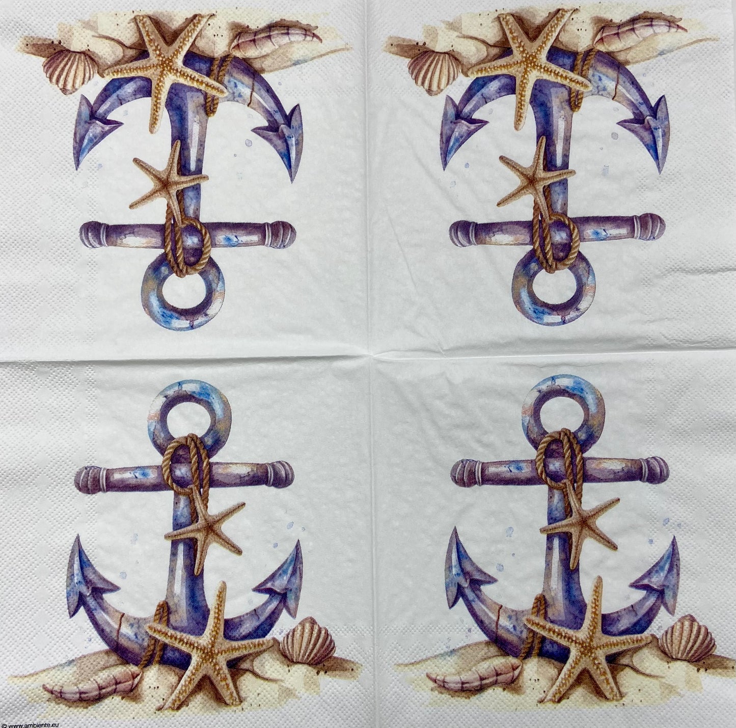 Decoupage Napkins 6.5" (2pcs)- Rusty Anchor