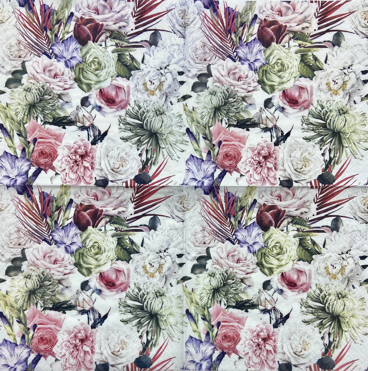 Decoupage Napkins 6.5" (2pcs)- Smukke Blomster
