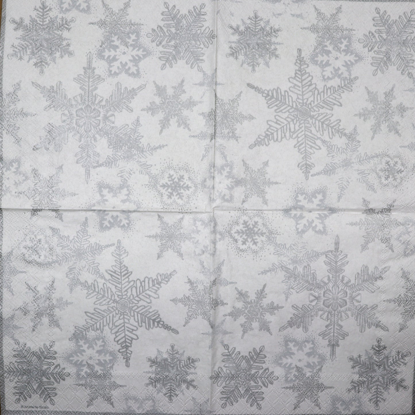 Decoupage Napkins 6.5" (2pcs)- Snow Crystals