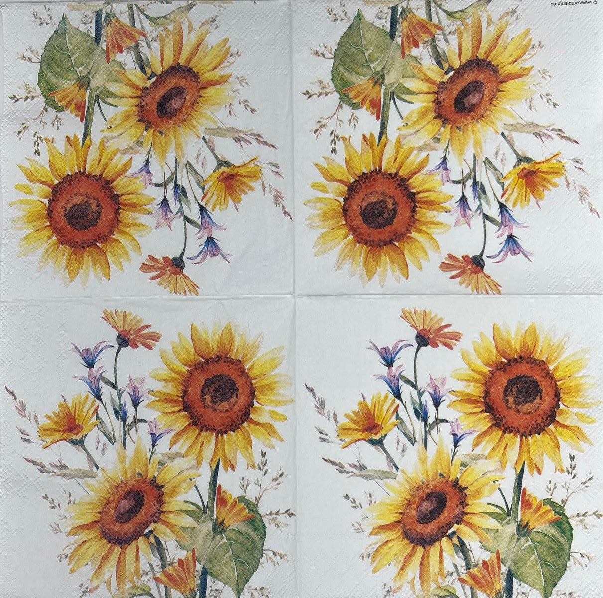 Decoupage Napkins 6.5" (2pcs)- Sunflowers