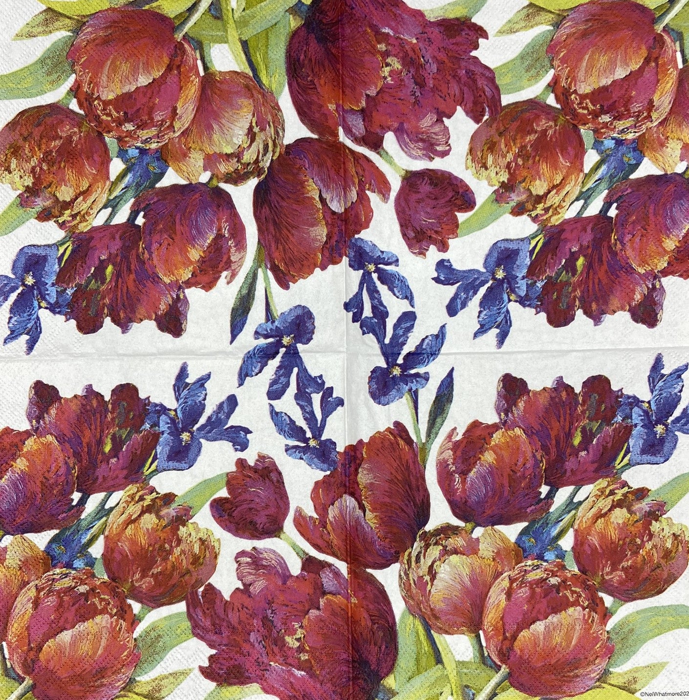 Decoupage Napkins 6.5" (2pcs)- Tulips of Joy