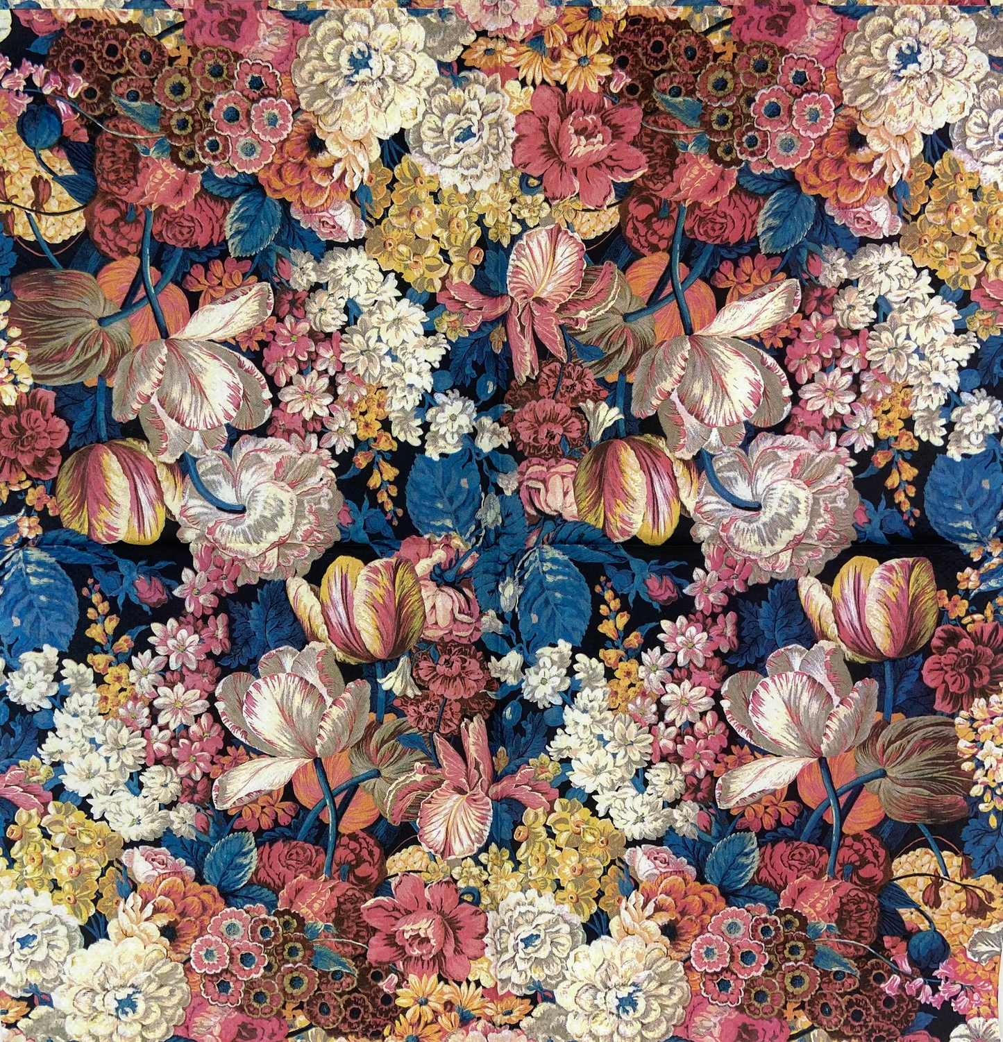 Decoupage Napkins 6.5" (2pcs)- Tulips on Blue