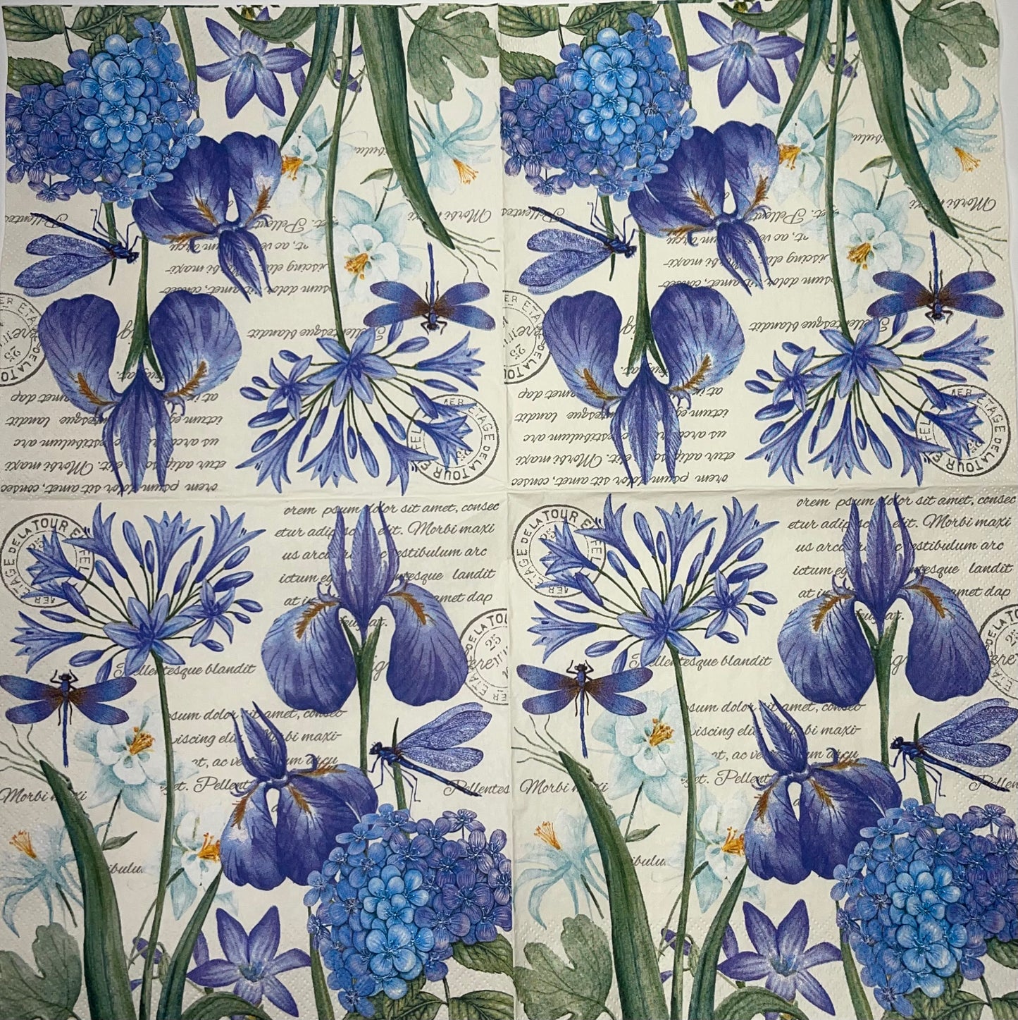 Decoupage Napkins 6.5" (2pcs)- Vintage Hydrange