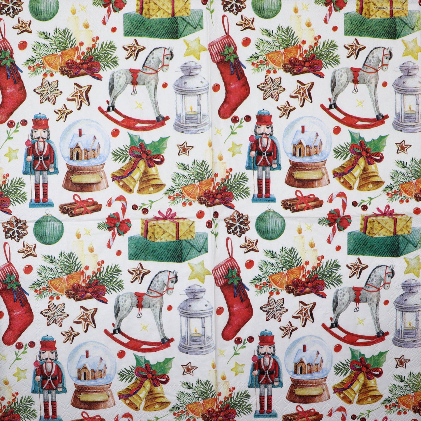 Decoupage Napkins 6.5" (2pcs)- Vintage Ornaments