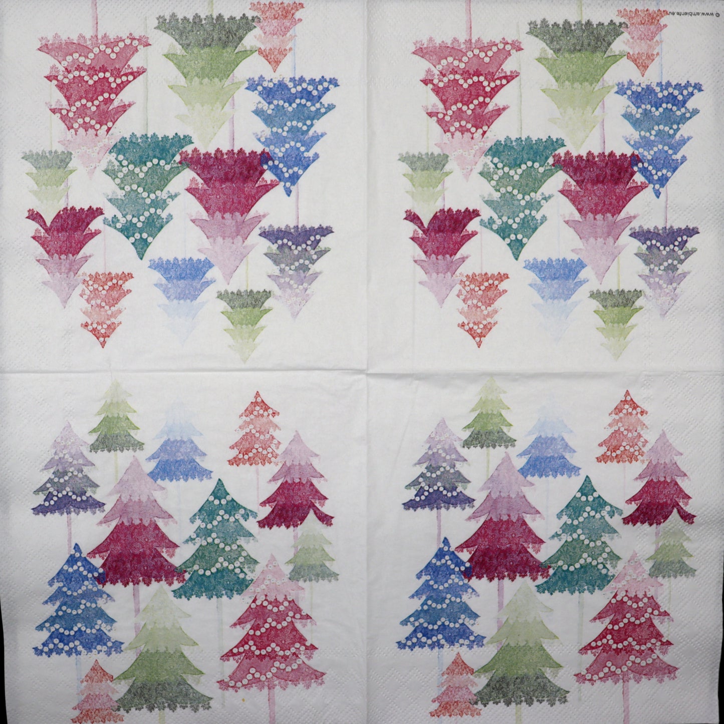 Decoupage Napkins 6.5" (2pcs)- Watercolour Trees