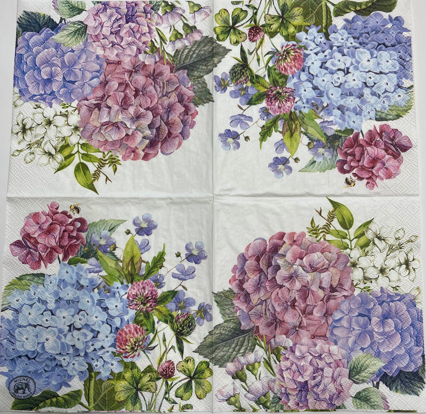 Decoupage Napkins 6.5" (2pcs)- Wild Hydrangea