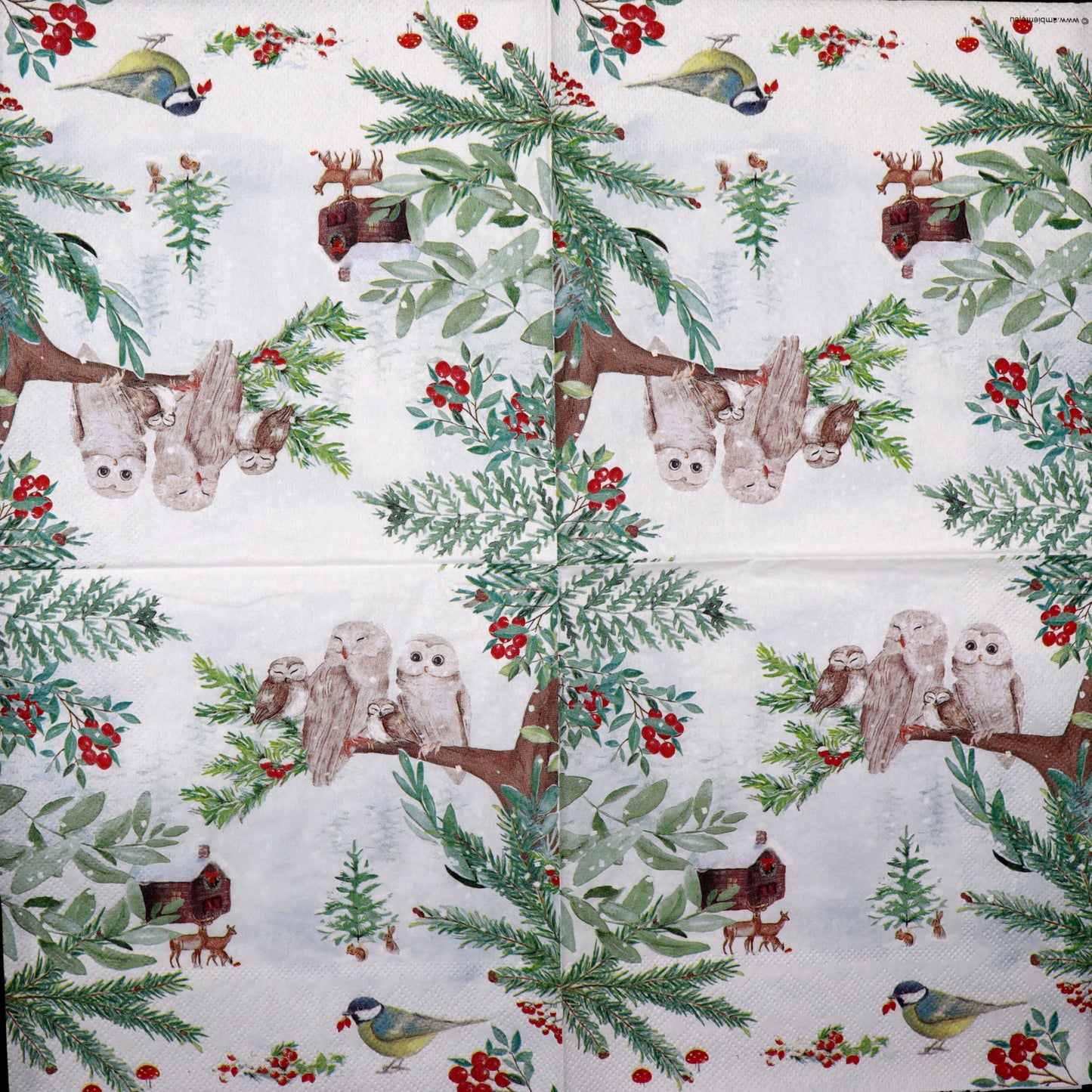 Decoupage Napkins 6.5" (2pcs)- Winter Outdoor