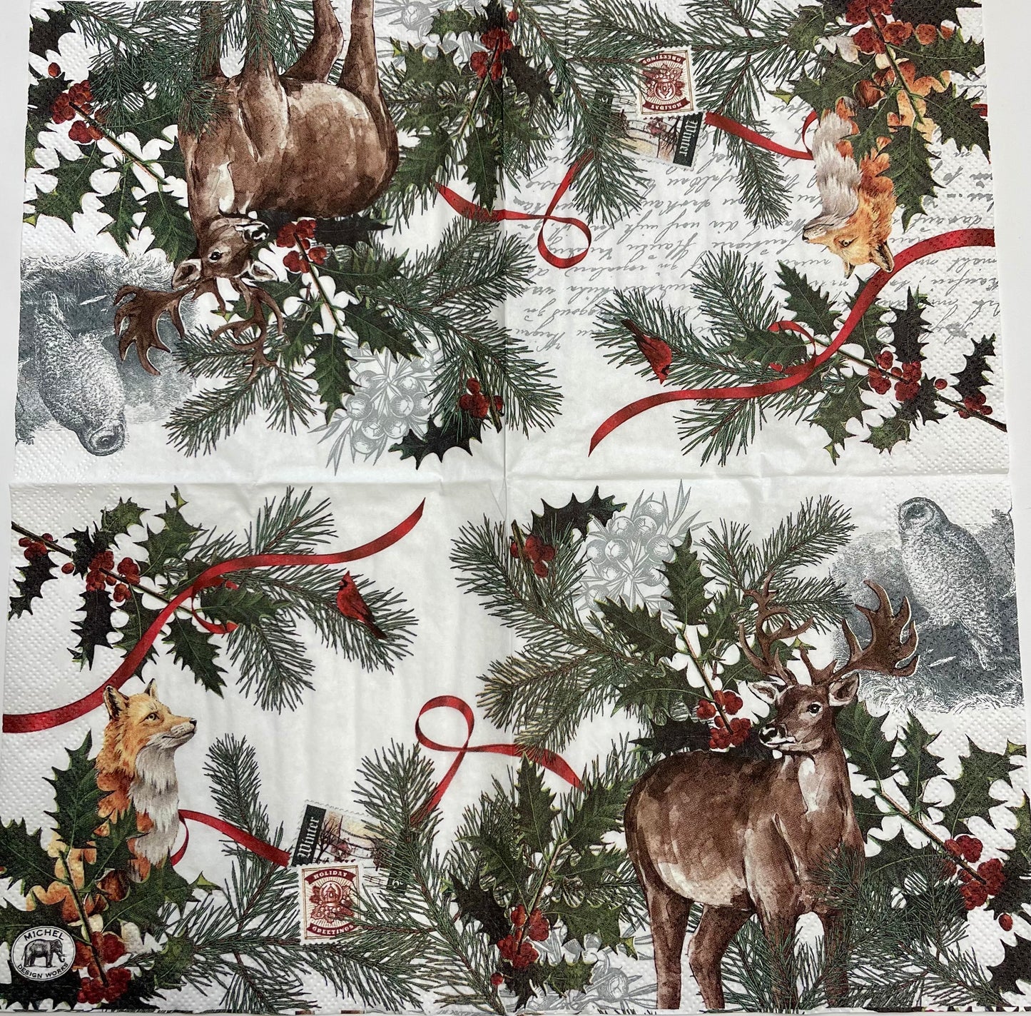 Decoupage Napkins 6.5" (2pcs)- Winter Woodland