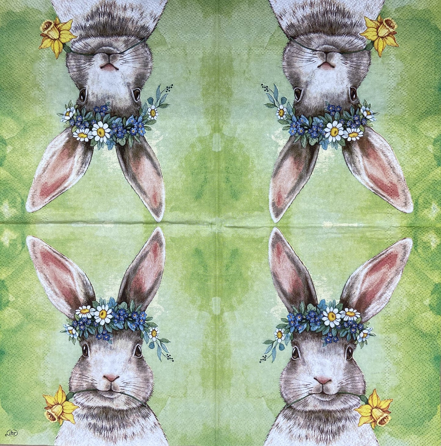 Decoupage Napkins, Lunch 6.5" (2pcs)- Easterfriends Bunny