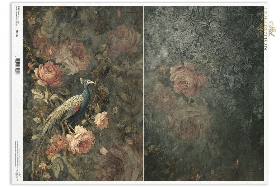 Decoupage Rice Paper - Botanical Boudoir, Bird Of ParadiseA3