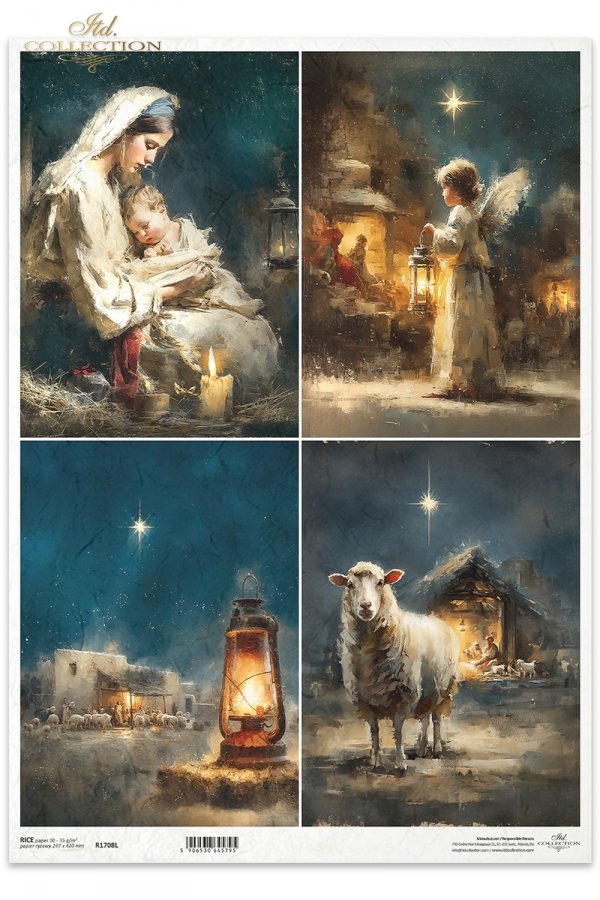 Decoupage Rice Paper - Christmas, Nativity IIA3
