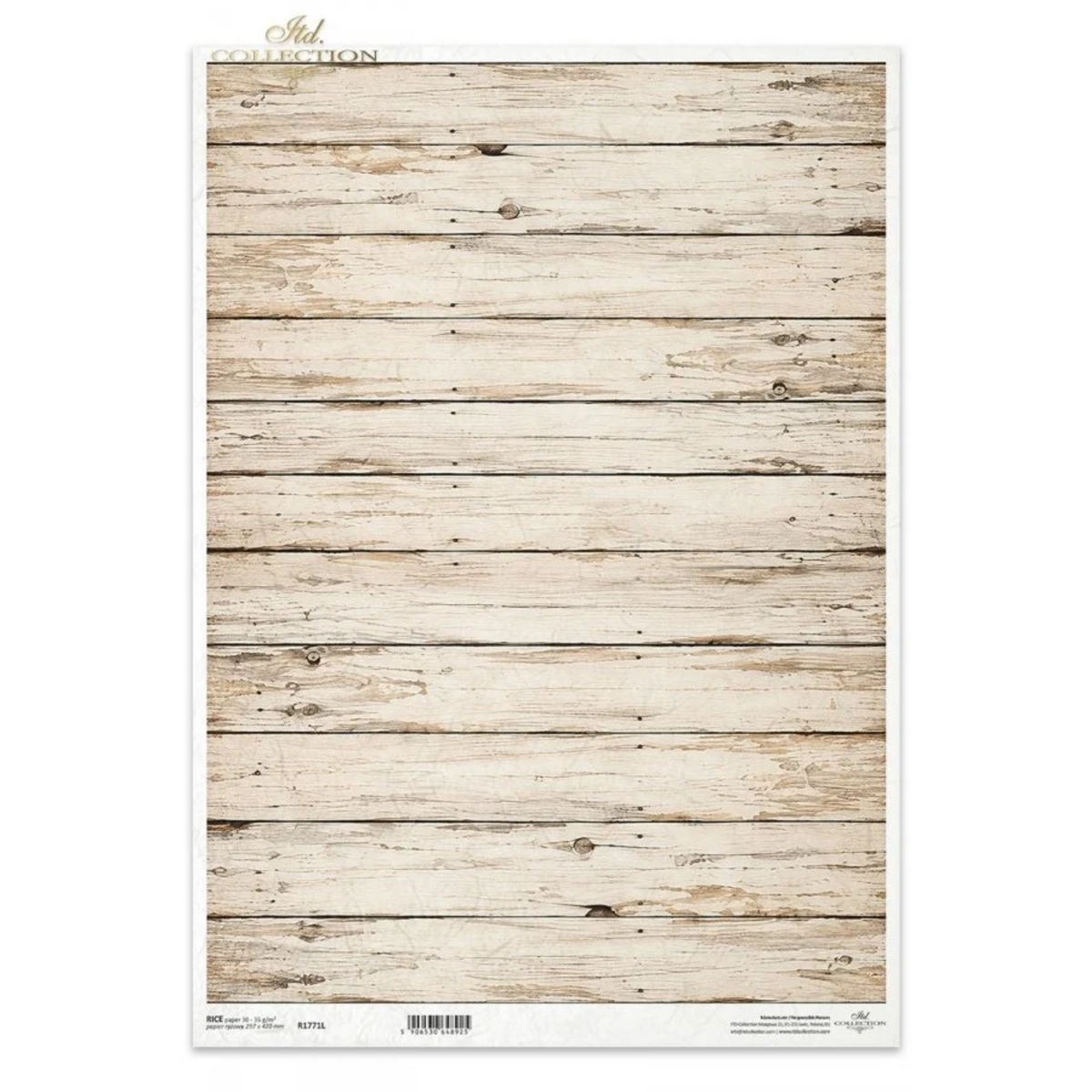Decoupage Rice Paper - Country Christmas, Barn BoardA3