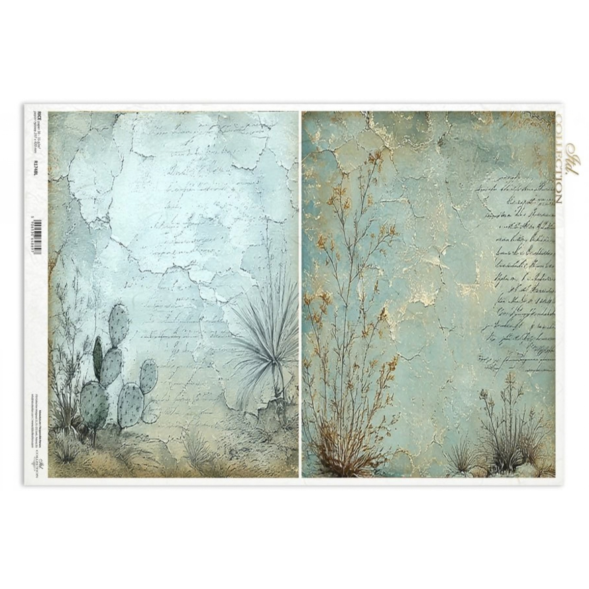 Decoupage Rice Paper - Distressed Backgrounds IVA3