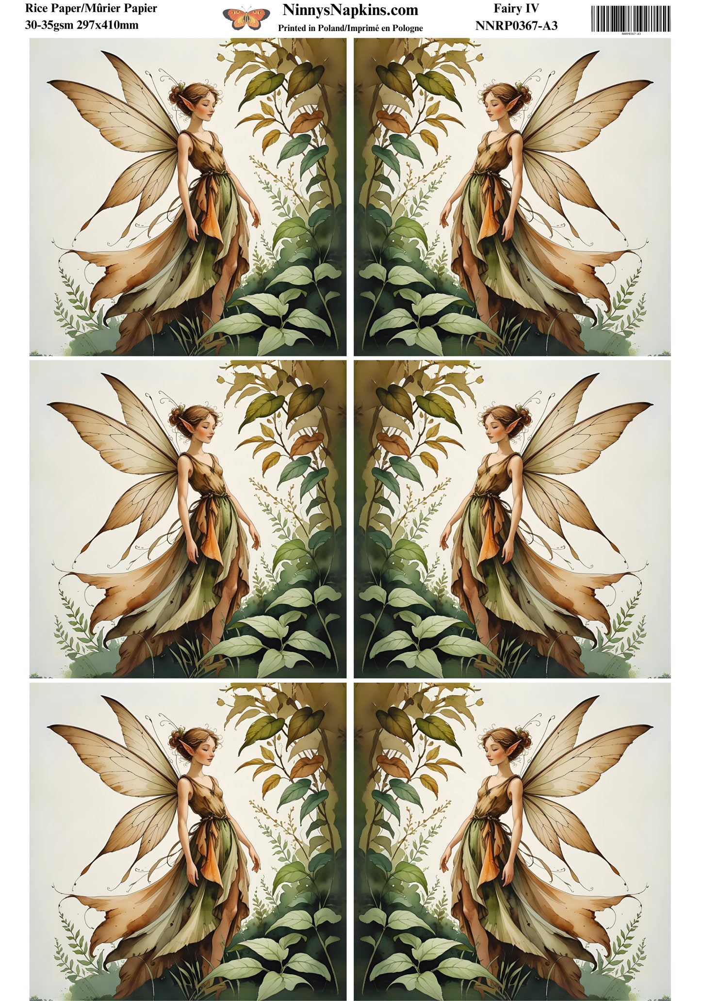 Decoupage Rice Paper - Fairy IV