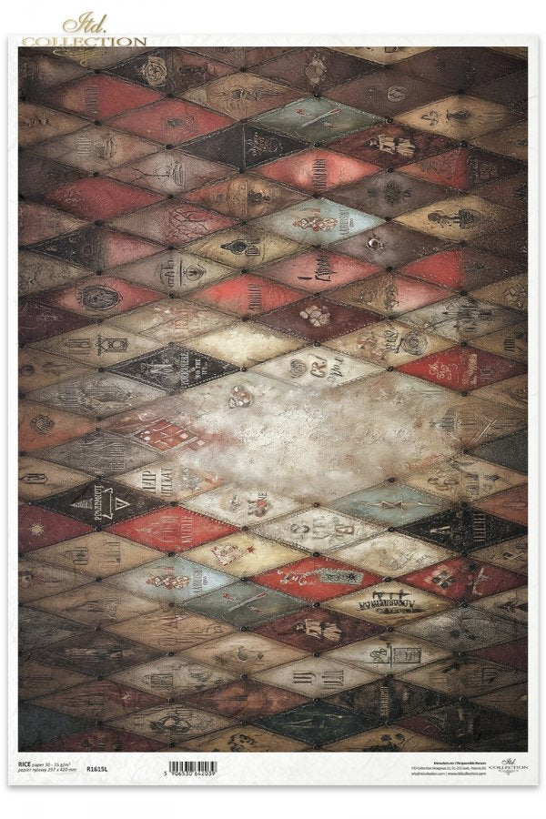 Decoupage Rice Paper - Harlequin Pattern VA3