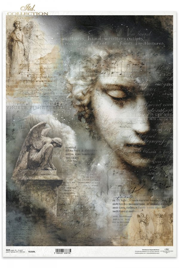 Decoupage Rice Paper - Keeper of Sorrows A3