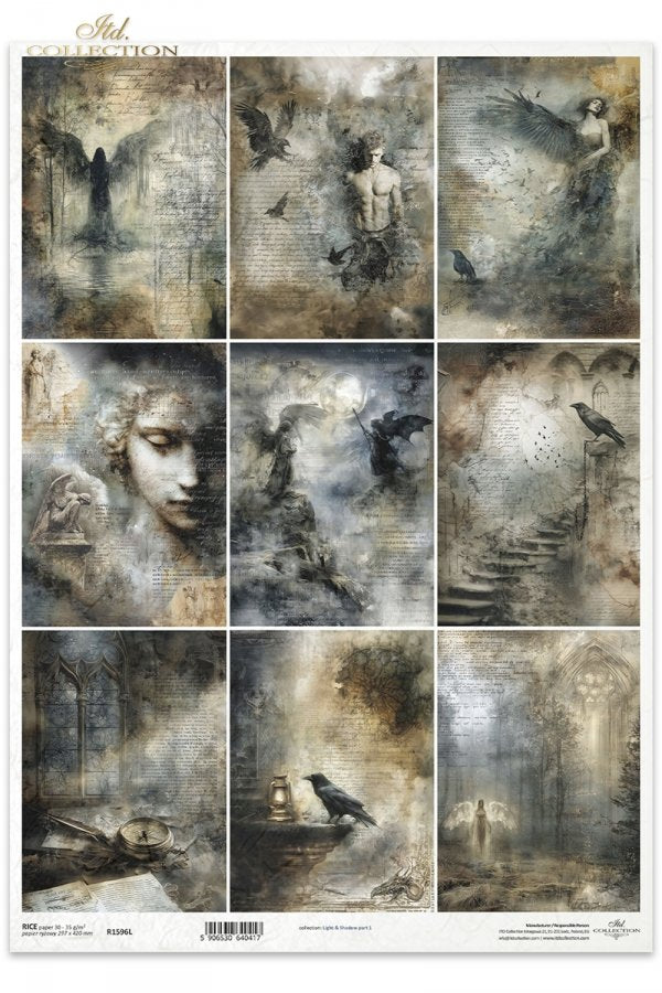 Decoupage Rice Paper - Light and ShadowA3