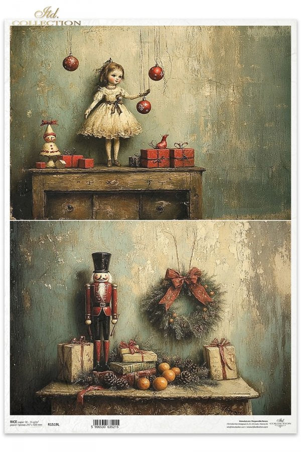 Decoupage Rice Paper - Toy Christmas III (Special Pre-Order)A3