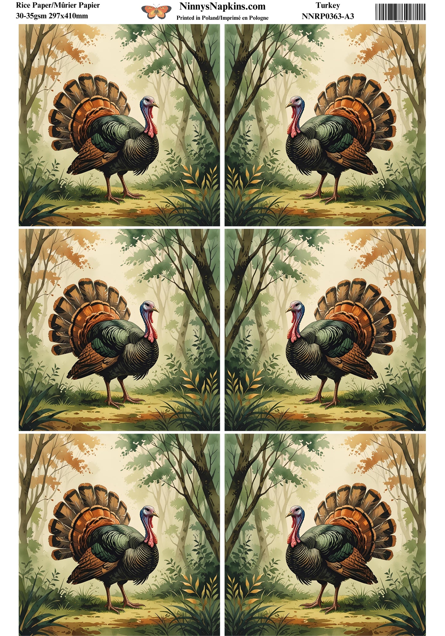 Decoupage Rice Paper - Turkey