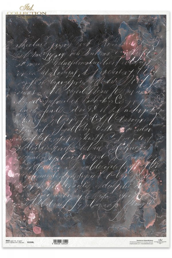 Decoupage Rice Paper - Vintage LetterA3