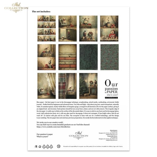 Decoupage Rice Paper Creative Kit - Retro Toys (Special Pre-Order)