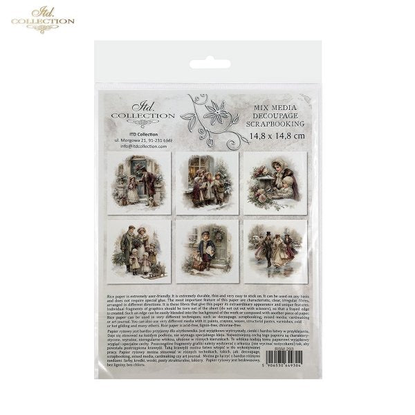 Decoupage Rice Paper Mini Set - Christmas, Family