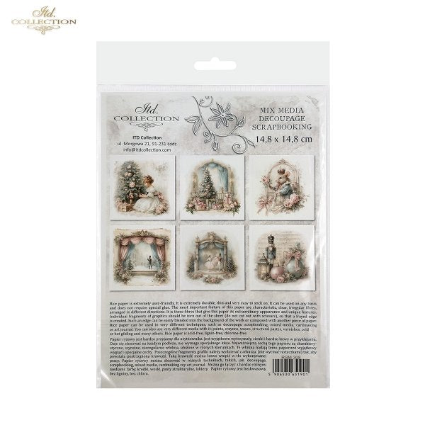 Decoupage Rice Paper Mini Set - Christmas Nutcracker
