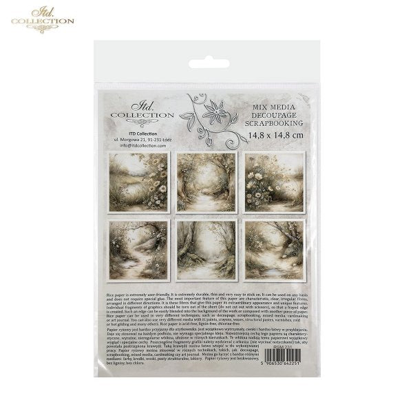 Decoupage Rice Paper Mini Set - Mice, Landscapes