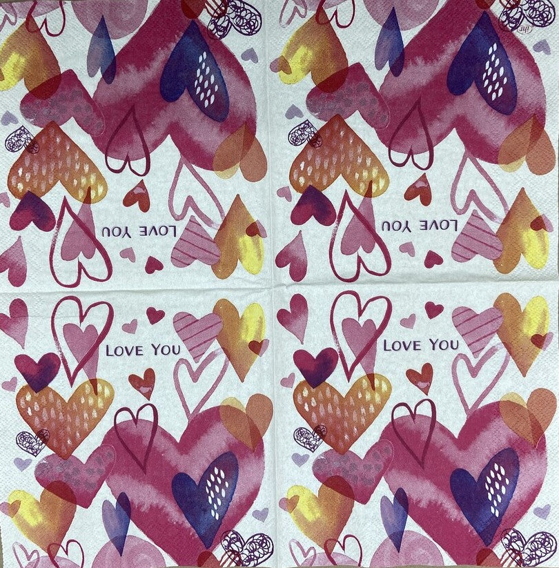 Decoupage napkins 6.5" (2pcs)- Almost Love