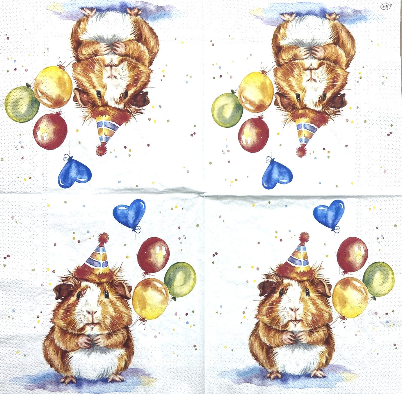 Decoupage napkins 6.5" (2pcs)- Birthday Kalli