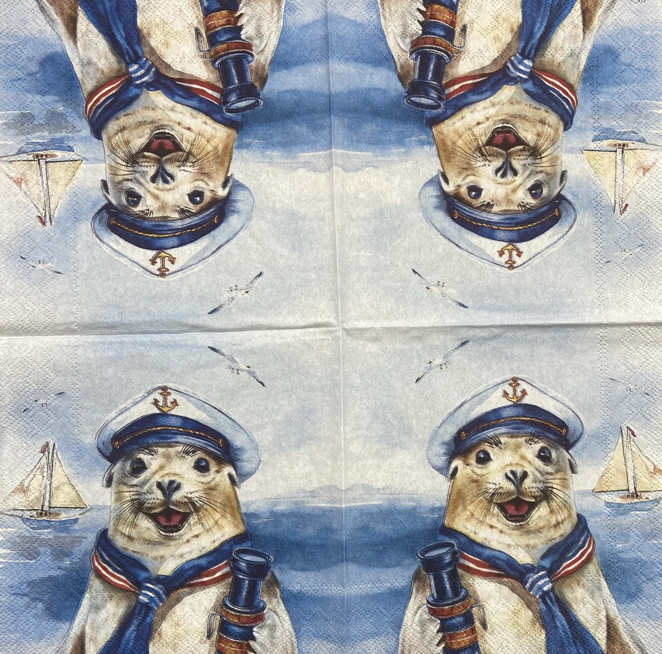 Decoupage napkins 6.5" (2pcs)- Captain Charlie