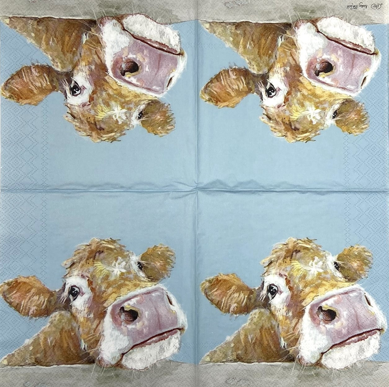 Decoupage napkins 6.5" (2pcs)- Cow Bella