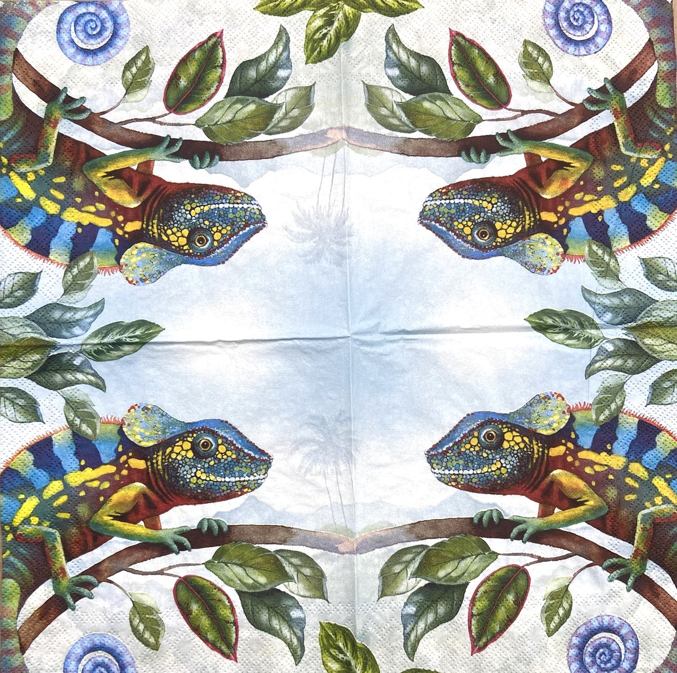 Decoupage napkins 6.5" (2pcs)- Exotic Chameleon