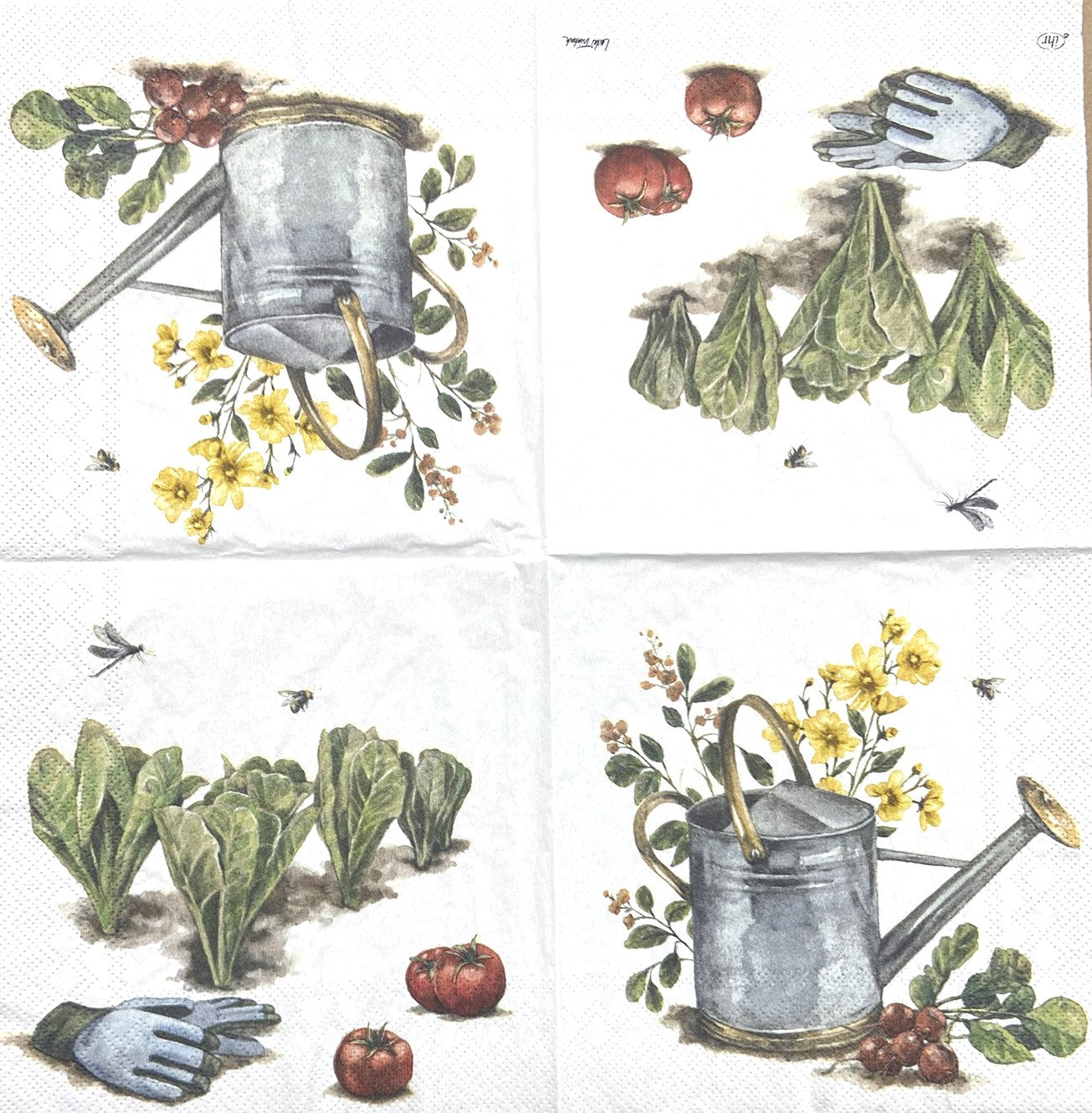 Decoupage napkins 6.5" (2pcs)- Garden Watering Can