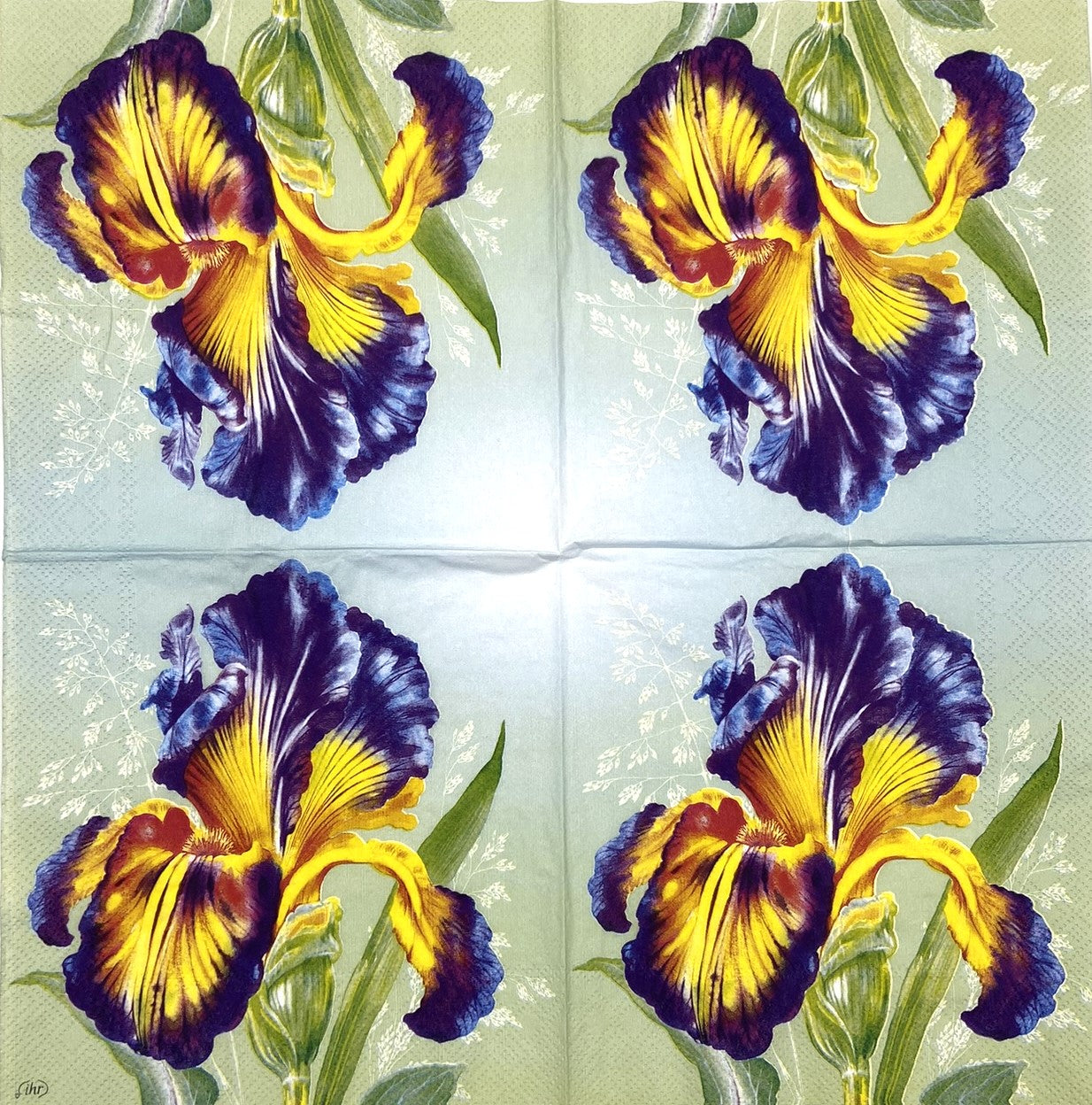 Decoupage napkins 6.5" (2pcs)- Iris
