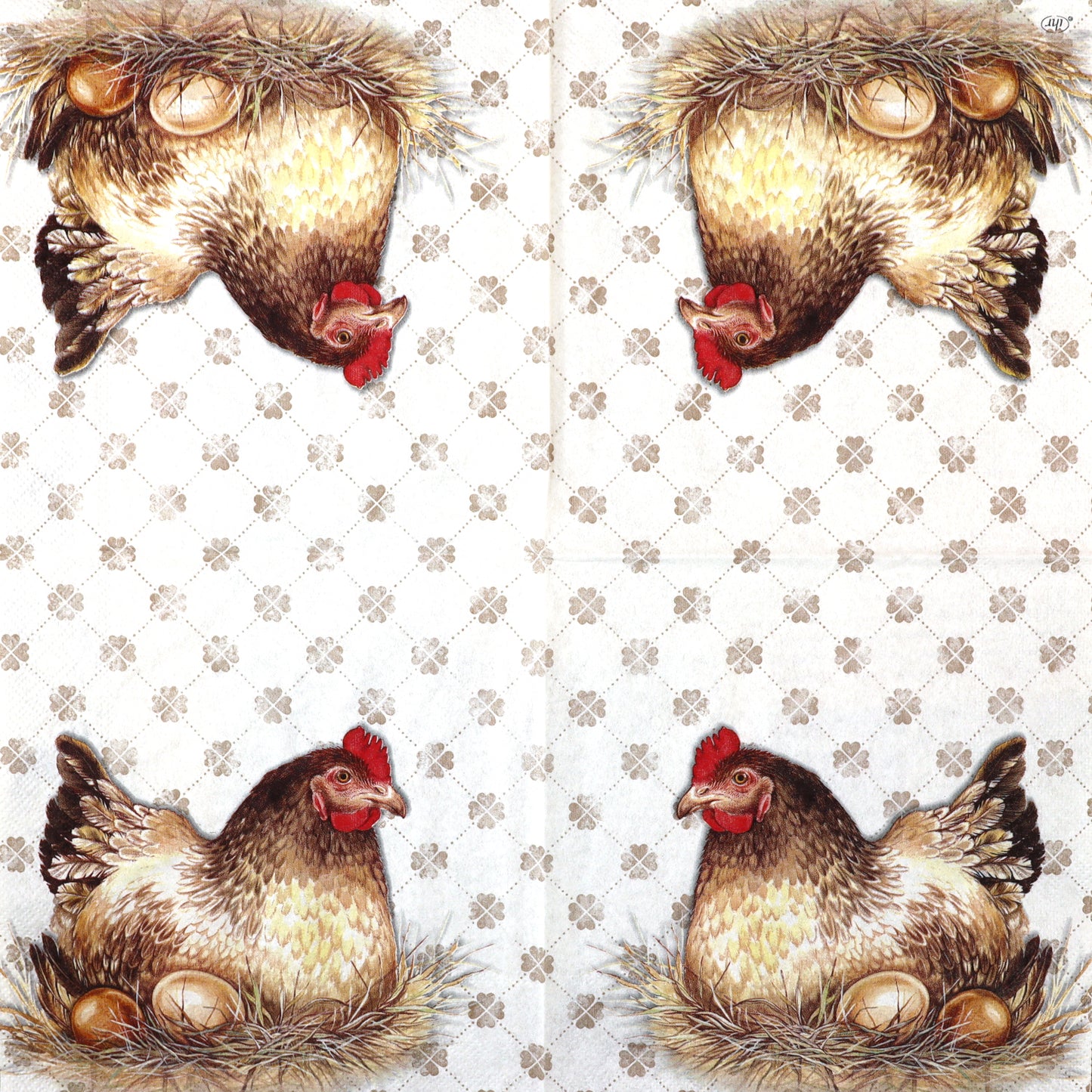 Decoupage napkins 6.5" - Jenny Hen