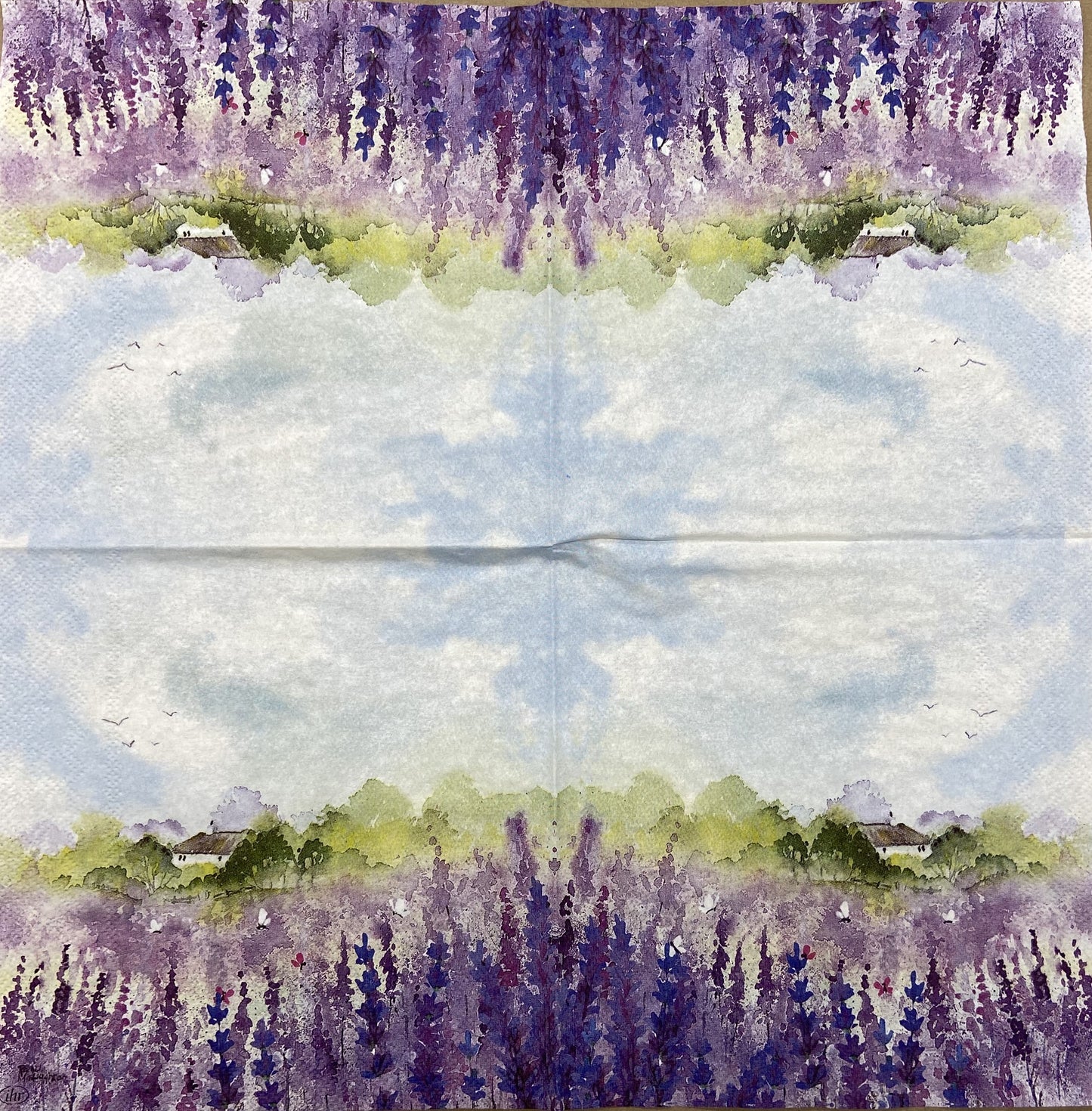 Decoupage napkins 6.5" (2pcs)- Lavender Field