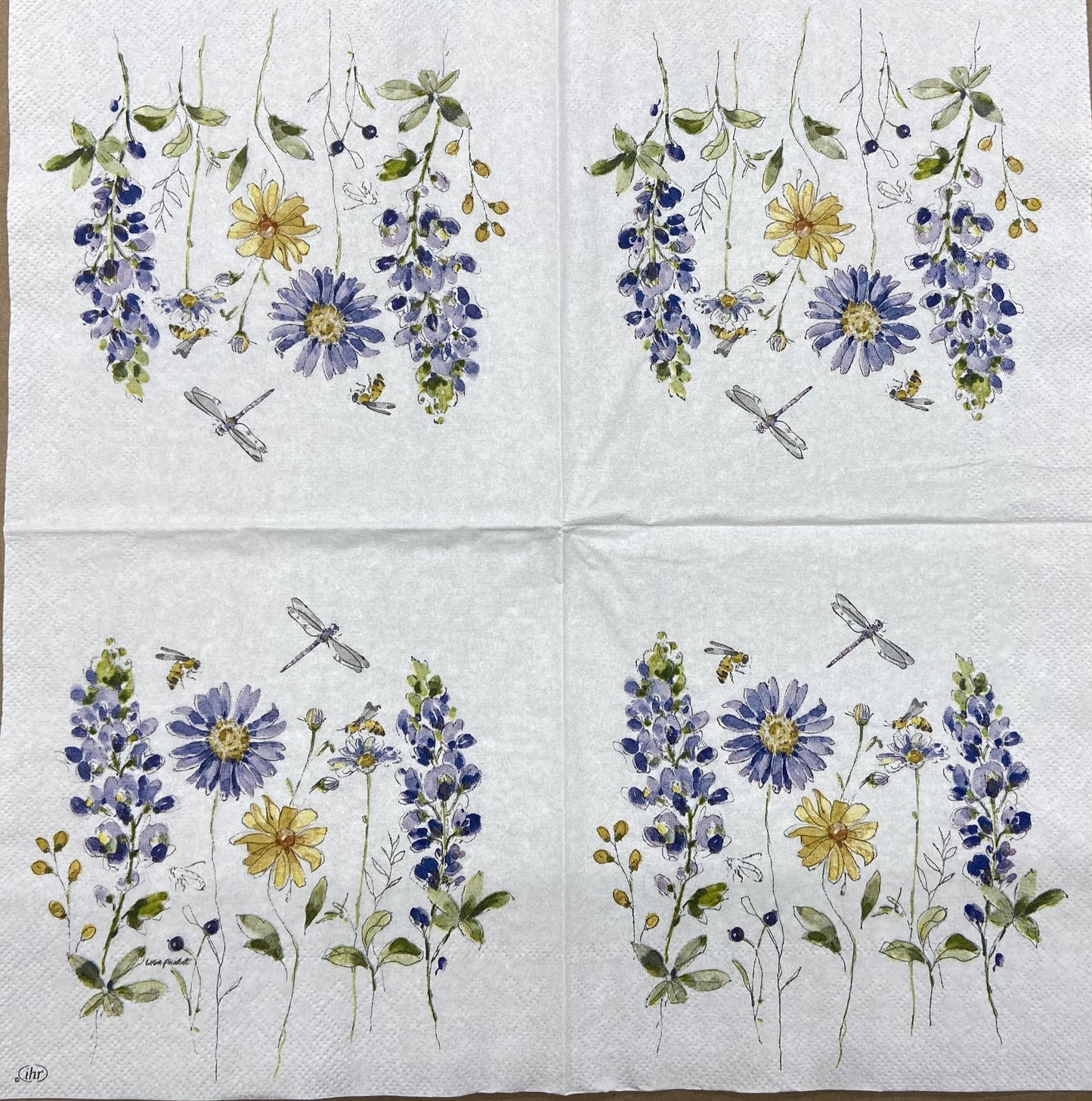 Decoupage napkins 6.5" (2pcs)- Lovely Blues