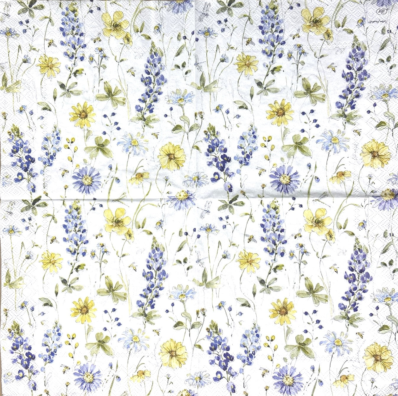 Decoupage napkins 6.5" (2pcs)- Lovely Blues Allover