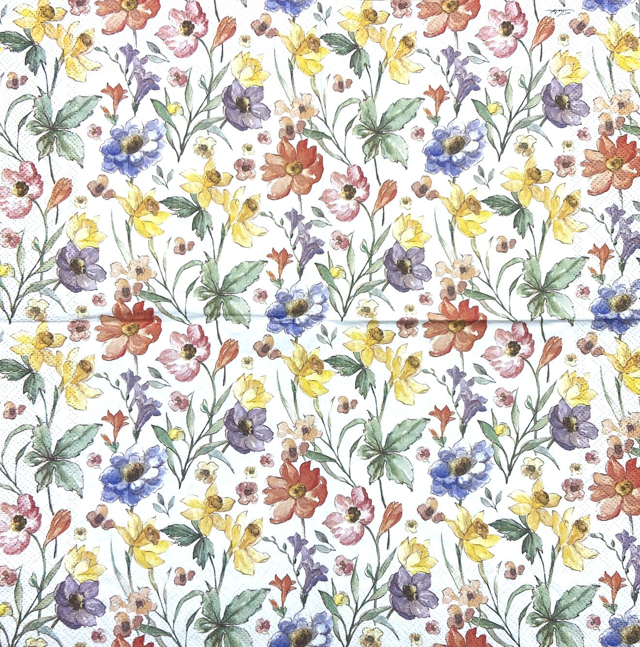 Decoupage napkins 6.5" (2pcs)- Soft Flowers