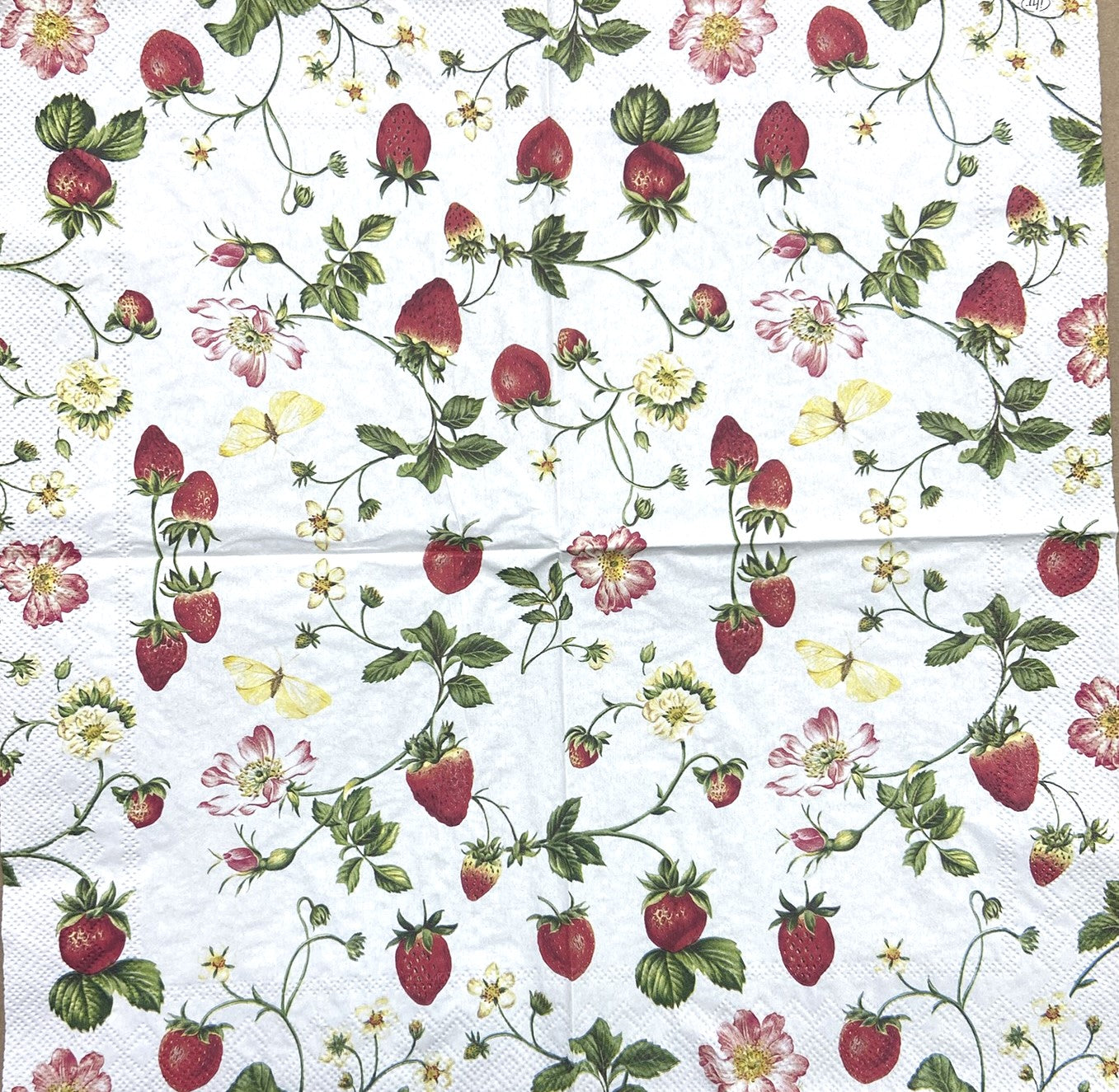 Decoupage napkins 6.5" (2pcs)- Sweet Strawberry