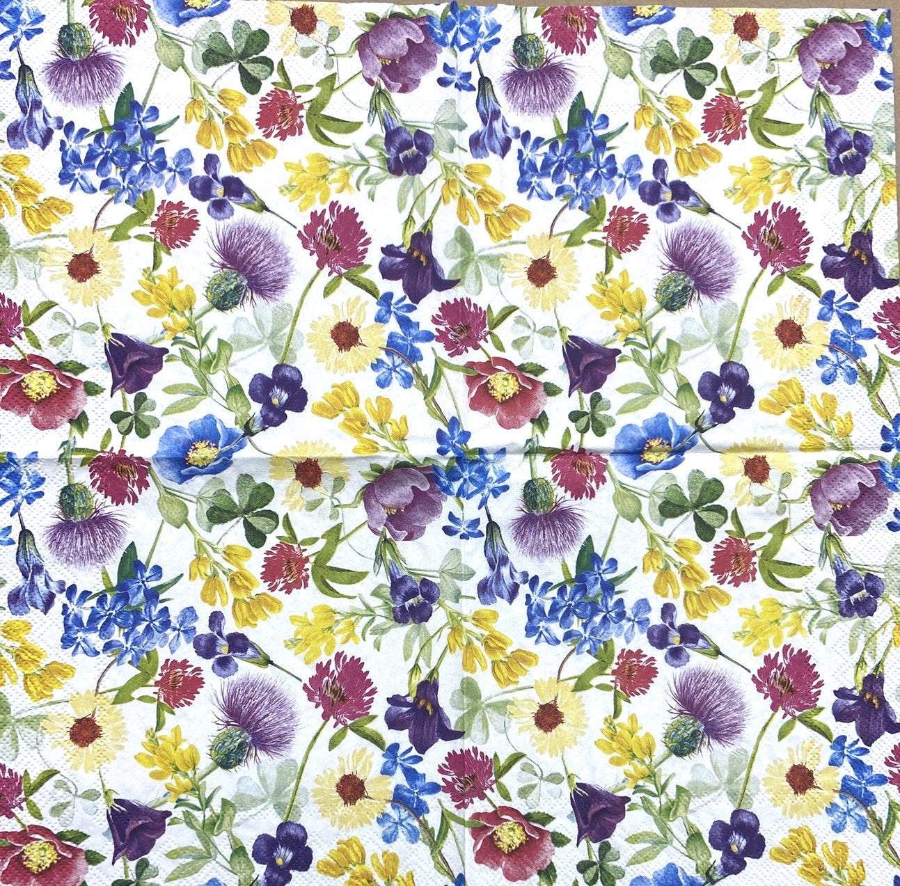 Decoupage napkins 6.5" (2pcs)- Wild Flowers Allover