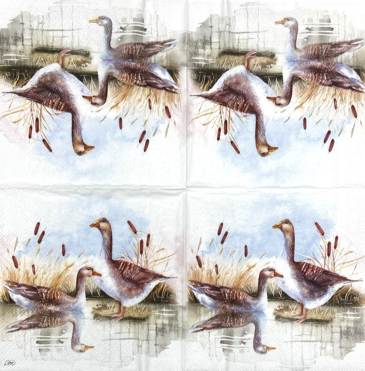 Decoupage napkins 6.5" (2pcs)- Wild Geese