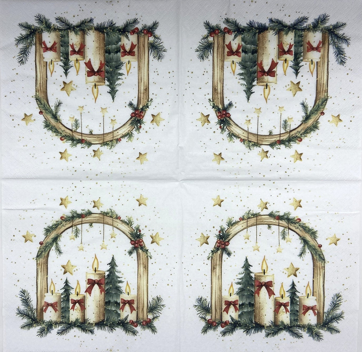 Servilletas para decoupage de 6,5" (2 unidades) - Diseño de muñeco de nieve