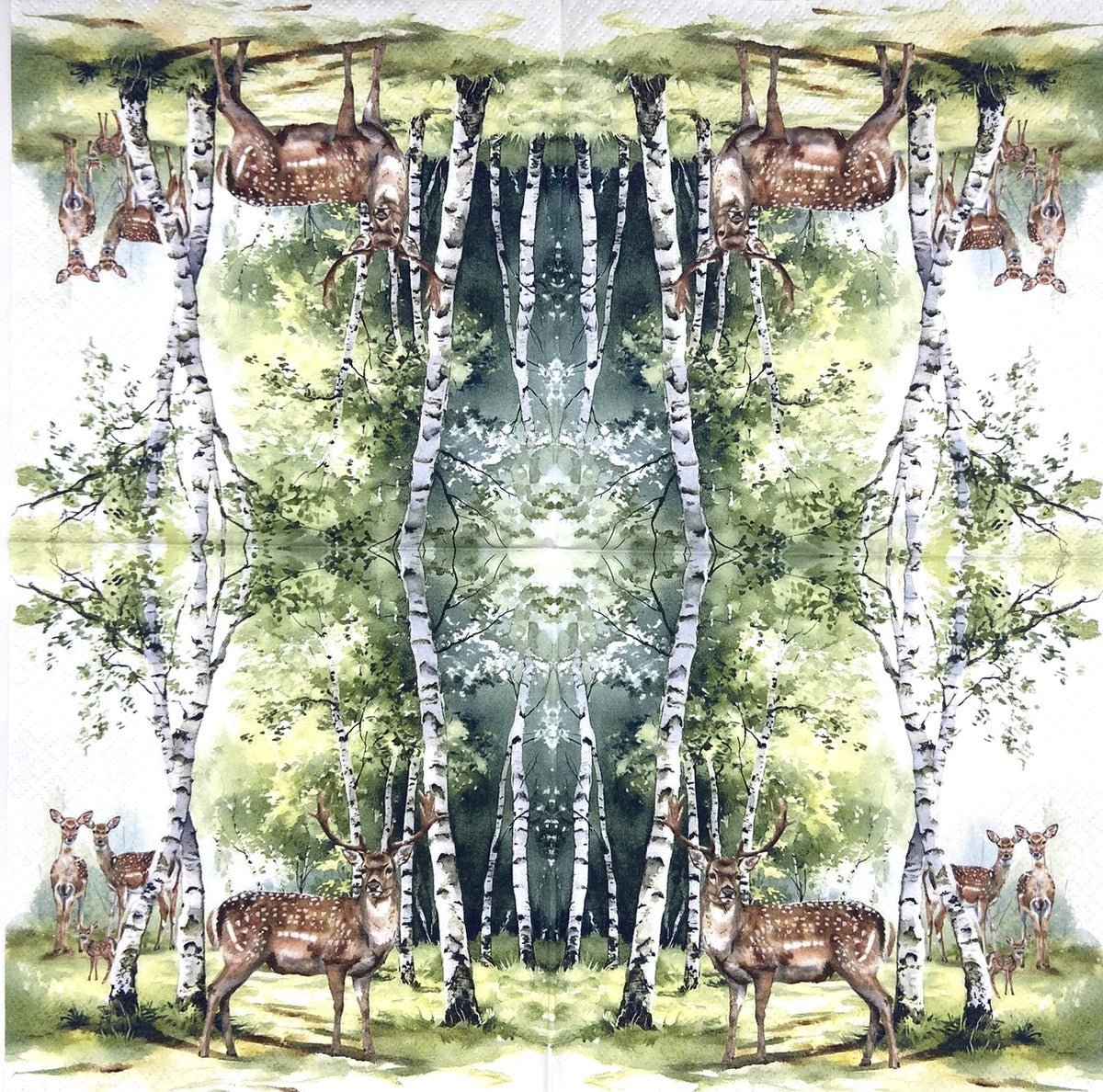 Decoupage Napkins 6.5" (2pcs)- Birch Forest