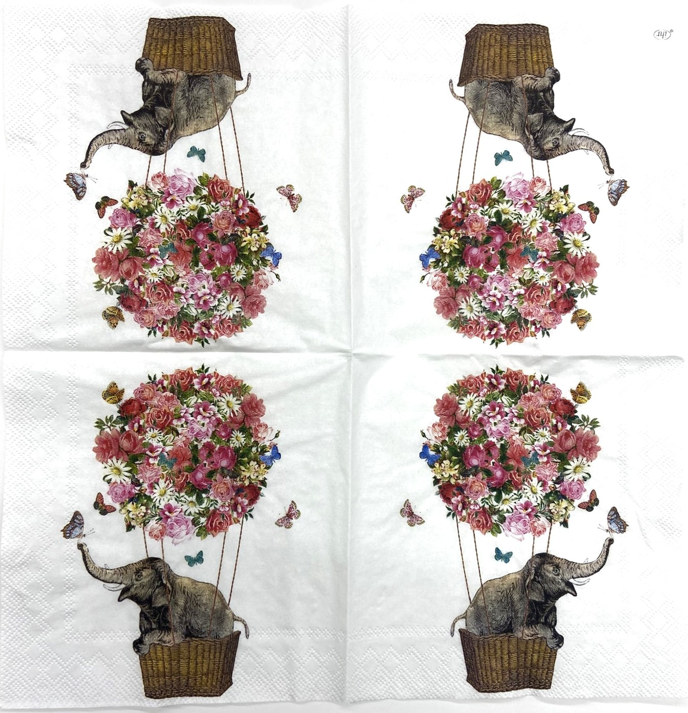 Decoupage Napkins 5" (2pcs)- Elefant