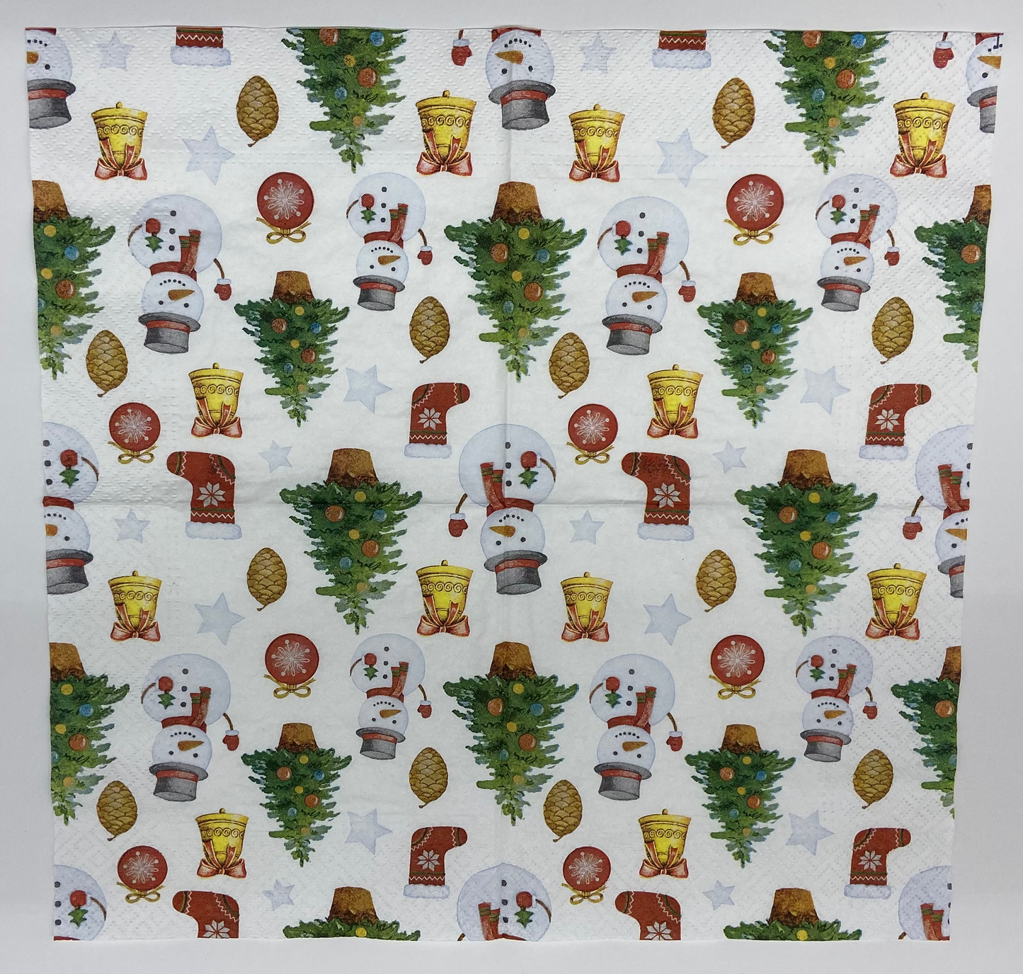 Decoupage Napkins 6.5" (2pcs)- Snowman Pattern