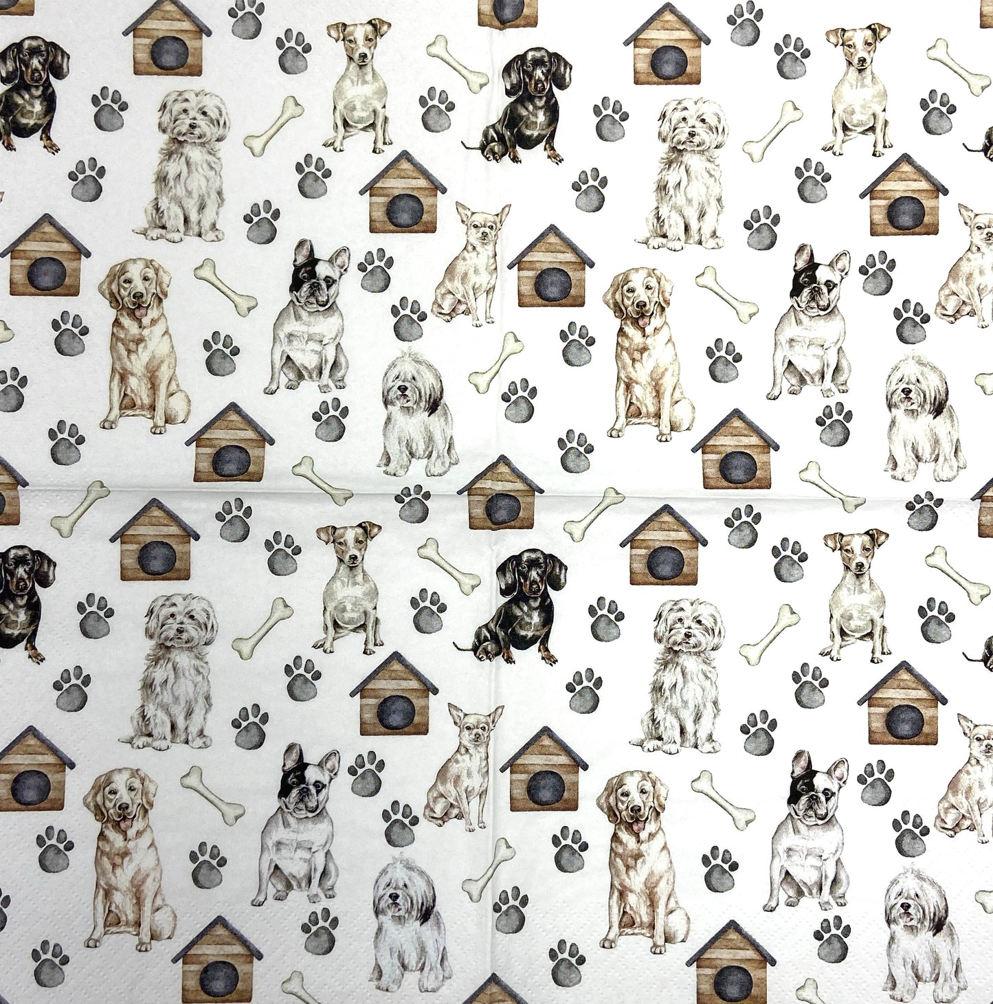 Decoupage Napkins 6.5" (2pcs)- Pet Dogs