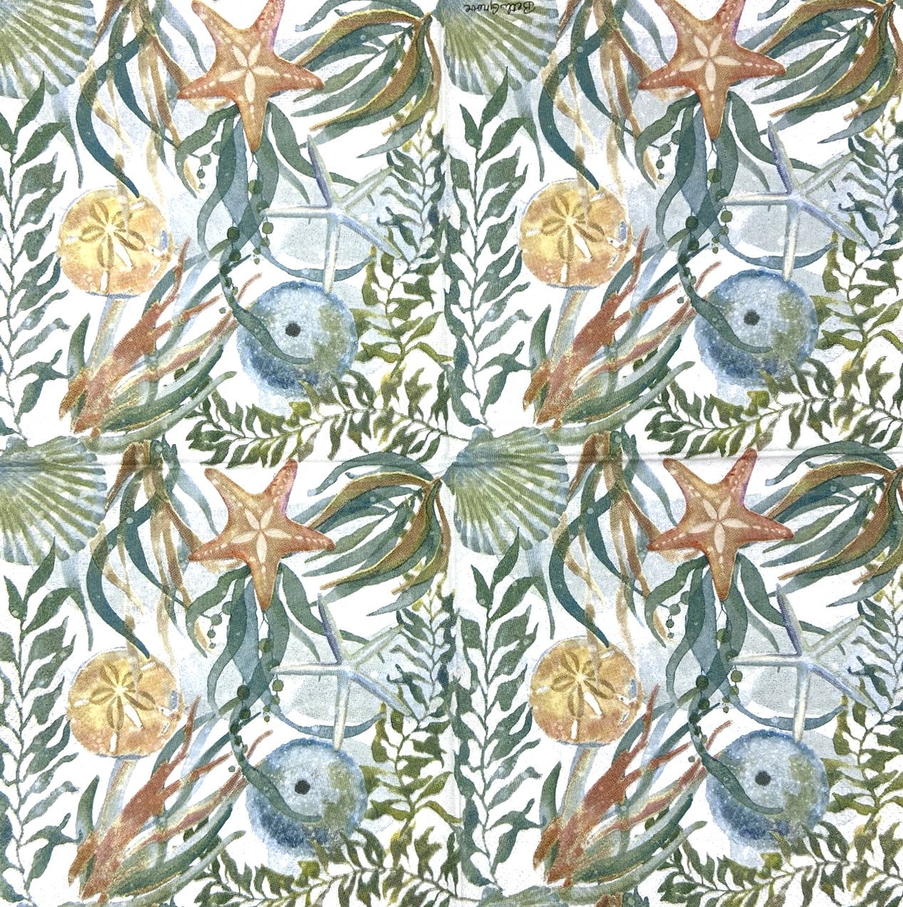 Decoupage Napkins 5" (2pcs)- Watercolor Coast