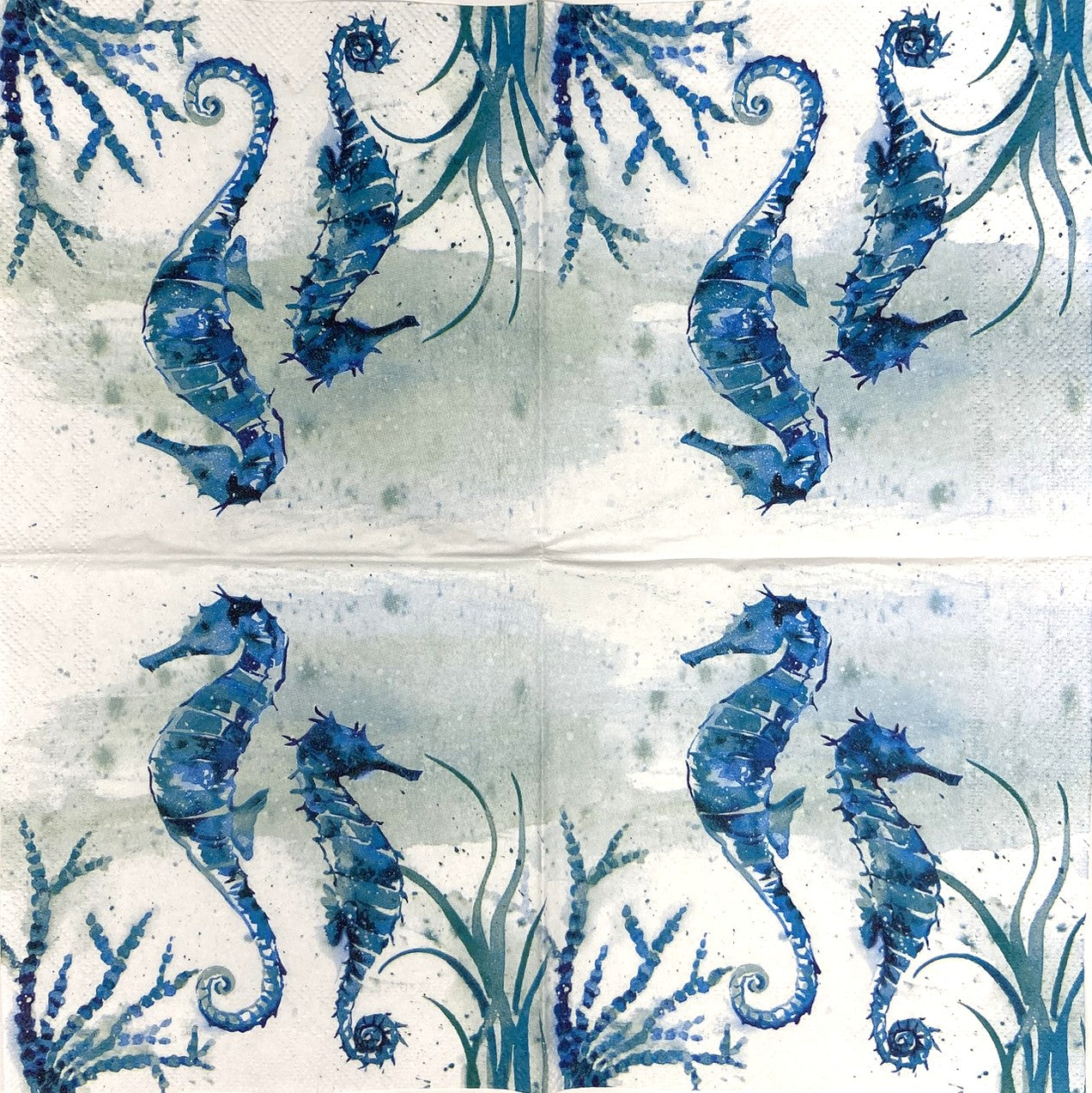 Decoupage Napkins 5" (2pcs)- Aquaworld Seahorse